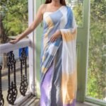 Multi Color Pure Handloom Khadi Cotton Sarees with Striped Woven design